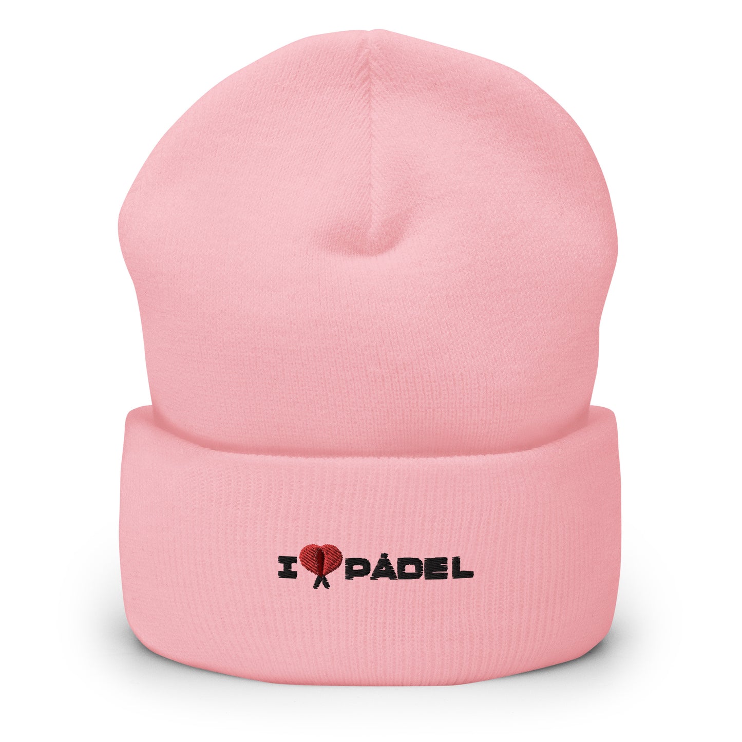 PAML20-Gorro Invierno I LOVE PÁDEL Bordado - Blanco/Rosa/Verde/Amarillo