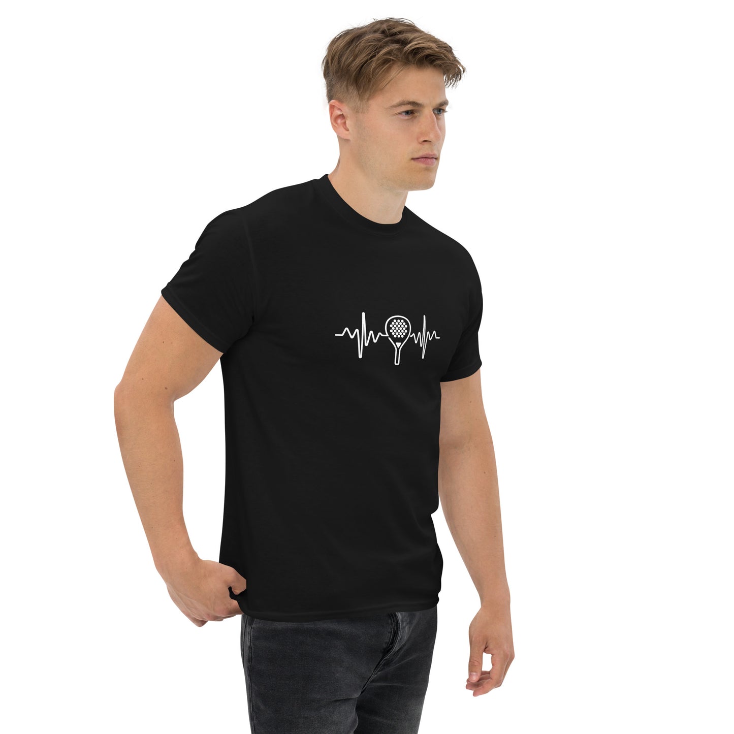 PAML191-Camiseta Negra Corta Hombre Cardio Pala Sublimación