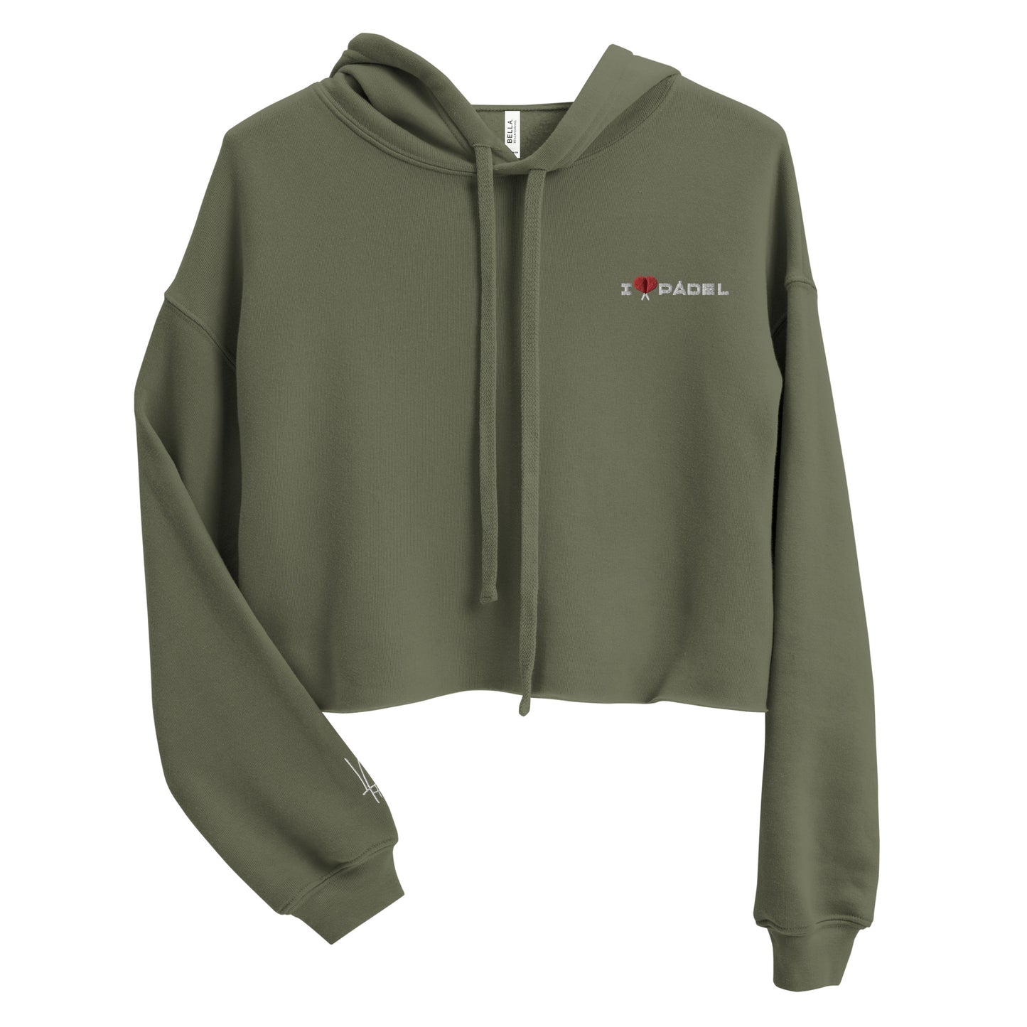 PAML24-Sudadera Capucha Mujer Negro/Verde I LOVE PÁDEL Bordado