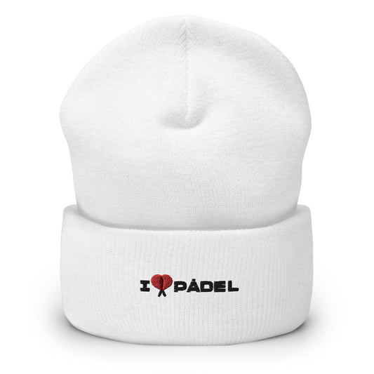 PAML20-Gorro Invierno I LOVE PÁDEL Bordado - Blanco/Rosa/Verde/Amarillo