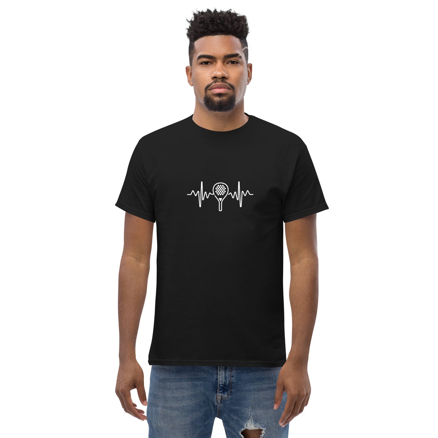 PAML191-Camiseta Negra Corta Hombre Cardio Pala Sublimación